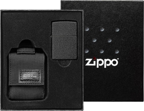 Zippo set black - set, crackle