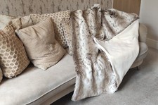 Beige Luchs Kunstfell mit