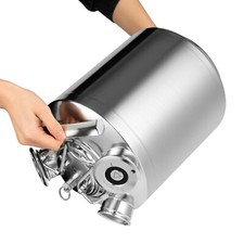 Reinigungsbeh?lter 10L Edelstahl Zapfanlage Bierkoffer Reinigungsfass Bierfass