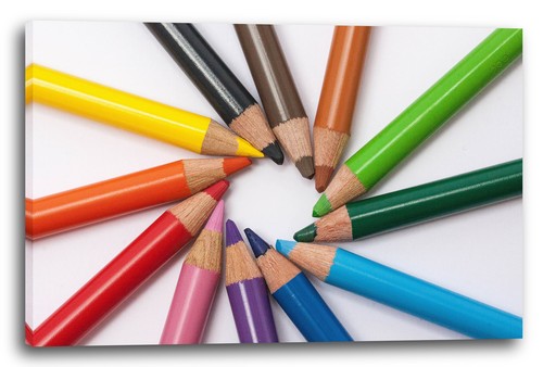Wandbild motiv buntstifte - wandbild,