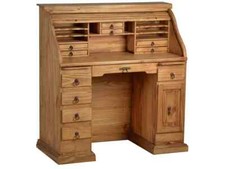 Sekretär Mexico Möbel 120x125x58 cm Landhausstil Massivholz Pinie Honig