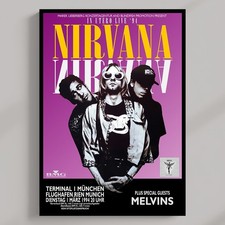 Nirvana The Last Concert 1994 Poster MULTI-PRINT or Three FRAMED Options NEW