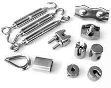 Spannschloss Edelstahl VA A4  Seilklemme Kausche Pressklemme Bügelklemme Simplex