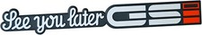 Auto Schild 3D Relief See you later GSi 18 cm Emblem ORIGINAL 1982 selbstklebend