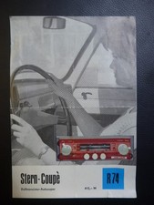 altes DDR RFT Reklame - Prospekt " STERN - COUPE R 74 " Autoradio