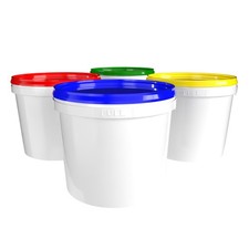 5l Eimer mit bunten Deckeln