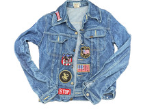 LOIS Vintage Jeansjacke Gr. 52/42 – Custom Patches USA & VW – Spain