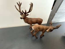 Schleich Wildtiere Waldtiere Hirsch + Reh