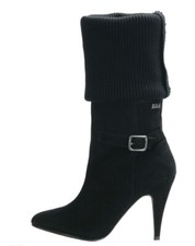 Killah Francis Damen High Heels Stiefeletten Stiefel Schuhe Pumps Schwarz NEU