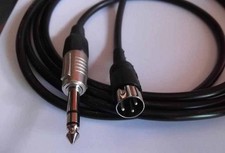 Audio-Verbindungskabel 1,0 m 3-pol Din Stecker   6,35 stereo Klinke 250100-0014