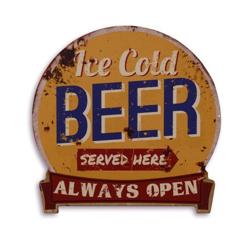 Blechschild ice cold beer - "ice,