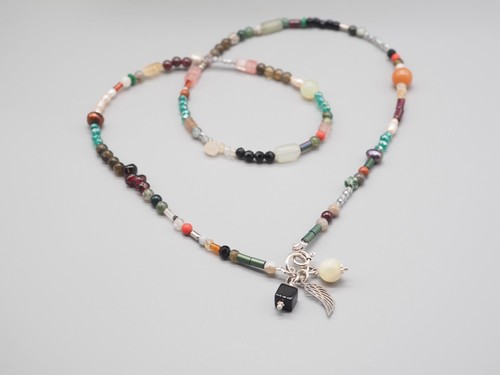 Zarte lange bunte edelstein - lange,