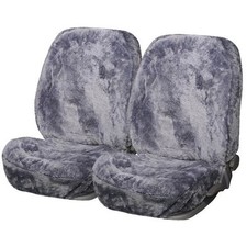 Lammfellbezug Auto Sitzbezug Sitzbezüge Lammfell Fellbezug Fell Merino silber