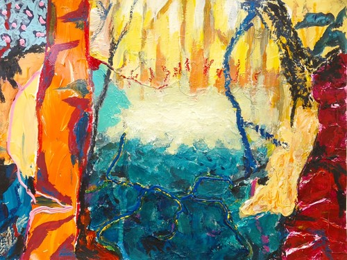 Abstraktes gemälde acryl - abstraktes,