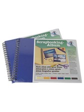 URSUS Scrapbooking Album Fotoalbum Blau Uni 31.5x23cm Spiralbindung Freizeit