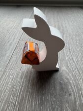 Osterhasen Figuren  Ostern Hasen schlichte weiße Dekoration Gips Deko Figuren