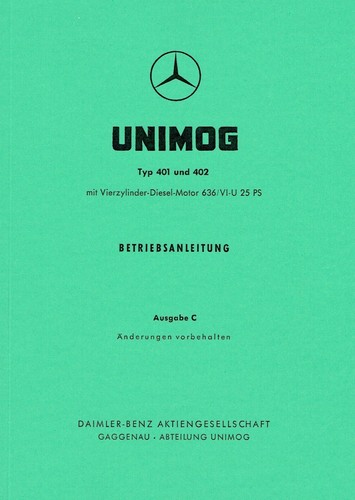 Unimog betriebsanleitung - unimog,