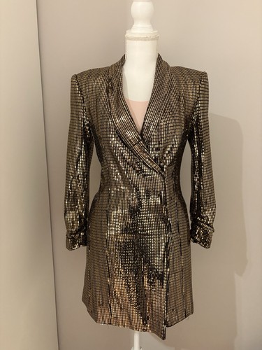 Zara blazerkleid gold - zara,
