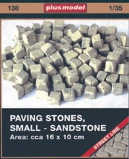 Plus Model 138 - 1:35 Keramikteile Pflastersteine, klein, Sandsteine 