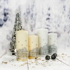 Stumpen Kerzen matt Landschaft