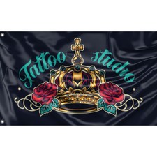Tattoo Studio Flagge/Fahne