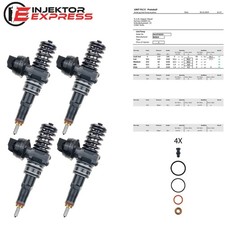 4x 0414720229 Bosch Pumpe Düse für Audi Seat Skoda VW 2.0 TDI 038130073BJ