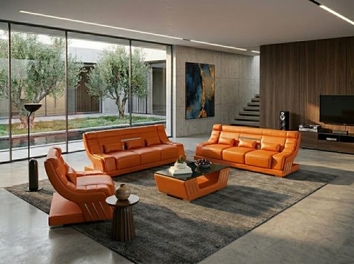 Leder sofa set 1 modern - leder,