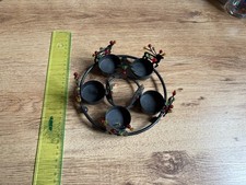 Adventskranz Metall Rentiere 4 Teelichter, ca. 20 cm, Weihnachtsdeko modern