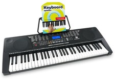 61 Leucht Tasten Keyboard E-Piano Keyboardschule 255 Sounds & Rhythmen USB MP3