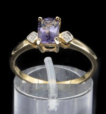 375/ 9kt Weißgold Ring mit Amethyst, Zirkonia, Gr.59. ⭐️⭐️⭐️⭐️⭐️