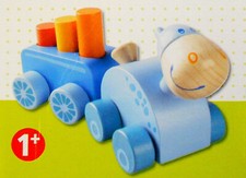 Spielzeug neu Pferdegespann Holzspielzeug Schiebefahrzeug