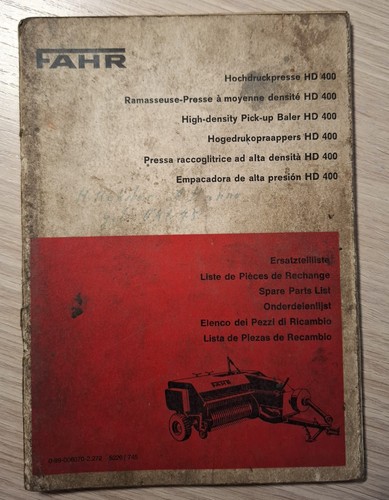 Fahr hochdruckpresse hd400 - fahr,