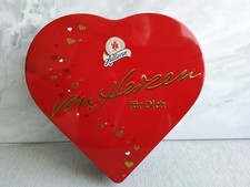 Blechdose Herzform Herzdose ROT Aufbewahrung Keks/Pralinen Blechbüchse Halloren