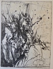 HORST JANSSEN - RADIERUNG - SELBST IN KOPFWEIDEN - SIGNIERT