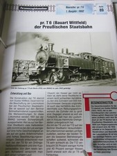 Dampflok mit Risszeichnung P89 Pr. T6 Bauart Wittfeld preußische Staatsbahn 1902