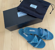 PRADA Sandalen Krokoleder Gr. 38,5 Top-Zustand, NP 750 €