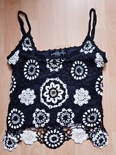 Cooles Eyecatcher  Häkel Top Gr 34 Pailletten  Festival  Party Sommer