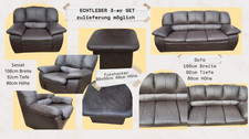 Echtleder - Sofa, Sessel