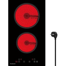 Herd Ceran Kochfeld 2 Platten Elektro Kochfeld Glas Edelstahl Timer