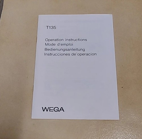 Wega 135 anleitung - wega,