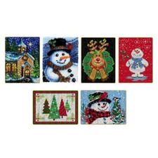 Weihnachten geknüpfter Teppich geformter Teppich für Kinder und Erwachsene zum Selbermachen