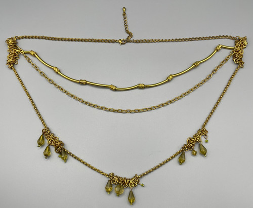 Statement kette gold reihig - statement, 3-reihig