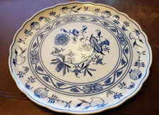 Zwiebelmuster Servierplatte rund (D 30cm) - Porzellan Original Bohemia