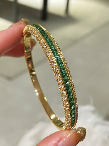 Luxus smaragd pavé - &,