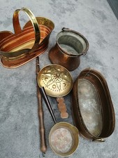 5 SCHÖNE ALTE MESSING / KUPFER DEKOARTIKEL ca.6 kg