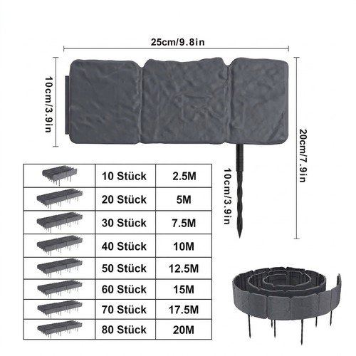 Beeteinfassung 20m - beeteinfassung, 2.5m-20m