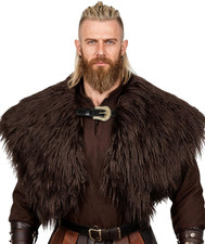 Men Viking Fur Shawl Medieval