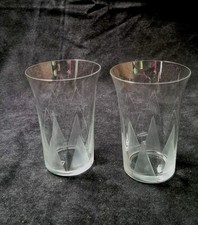 2 alte zarte Wassergläser Lotus Saftgläser Spiegelau Antik 50/60er Vintage