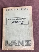 Ersatzteilliste Lanz Alldog