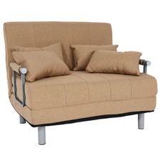 B-Ware Schlafsessel MCW-K29, Liegefläche 186x97cm Stoff (270g/m²), creme-beige